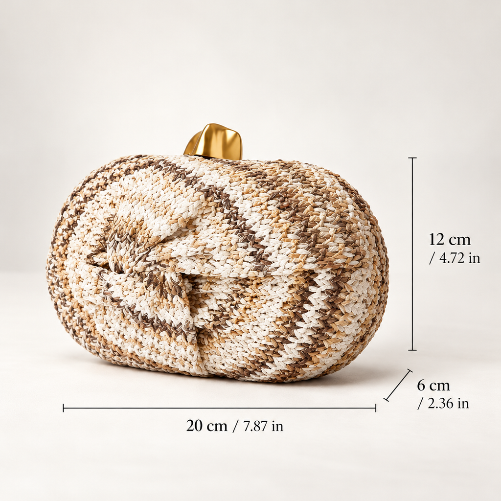 Isabella Woven Knot Clutch Bag