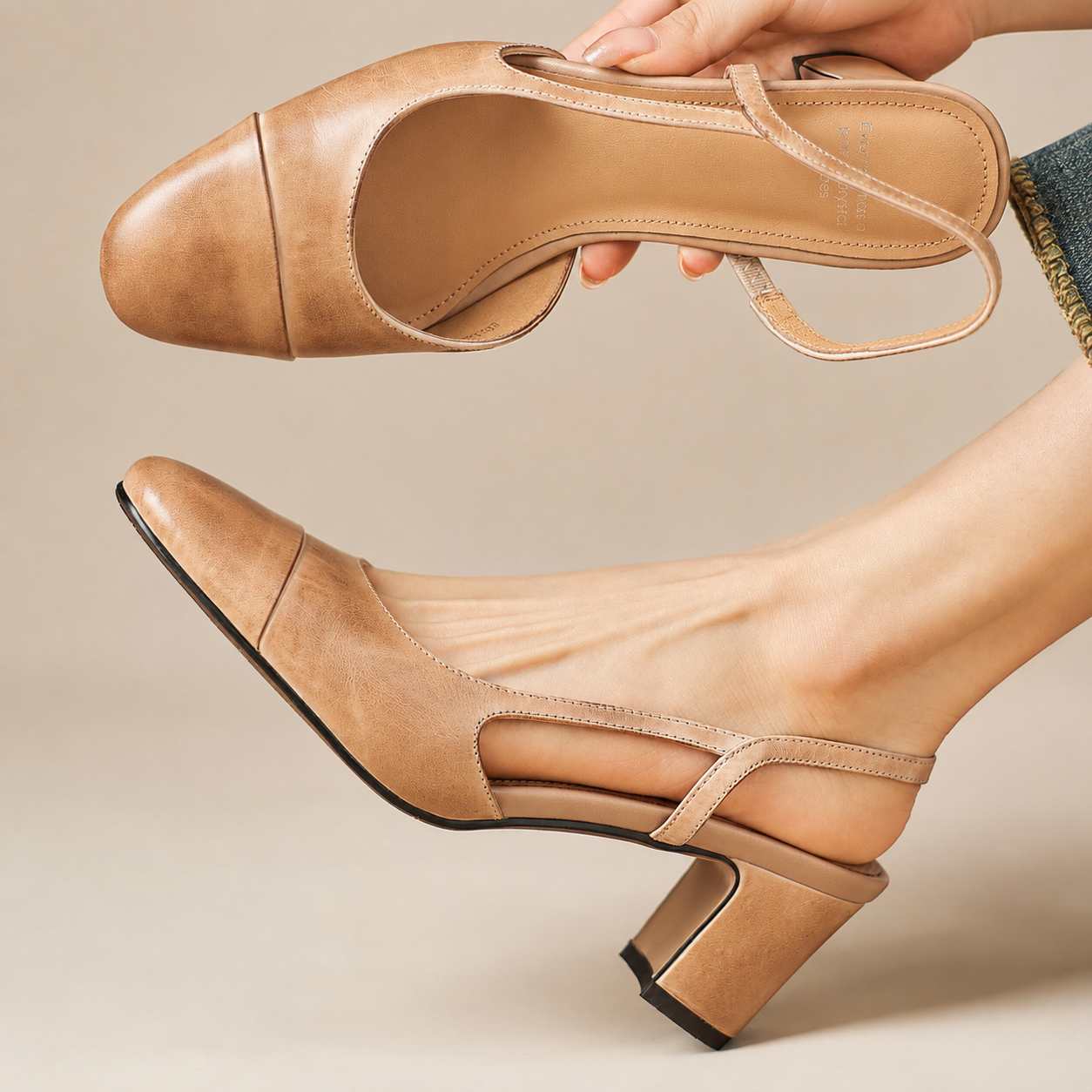 Camille Women’s Genuine Leather Heel Pumps