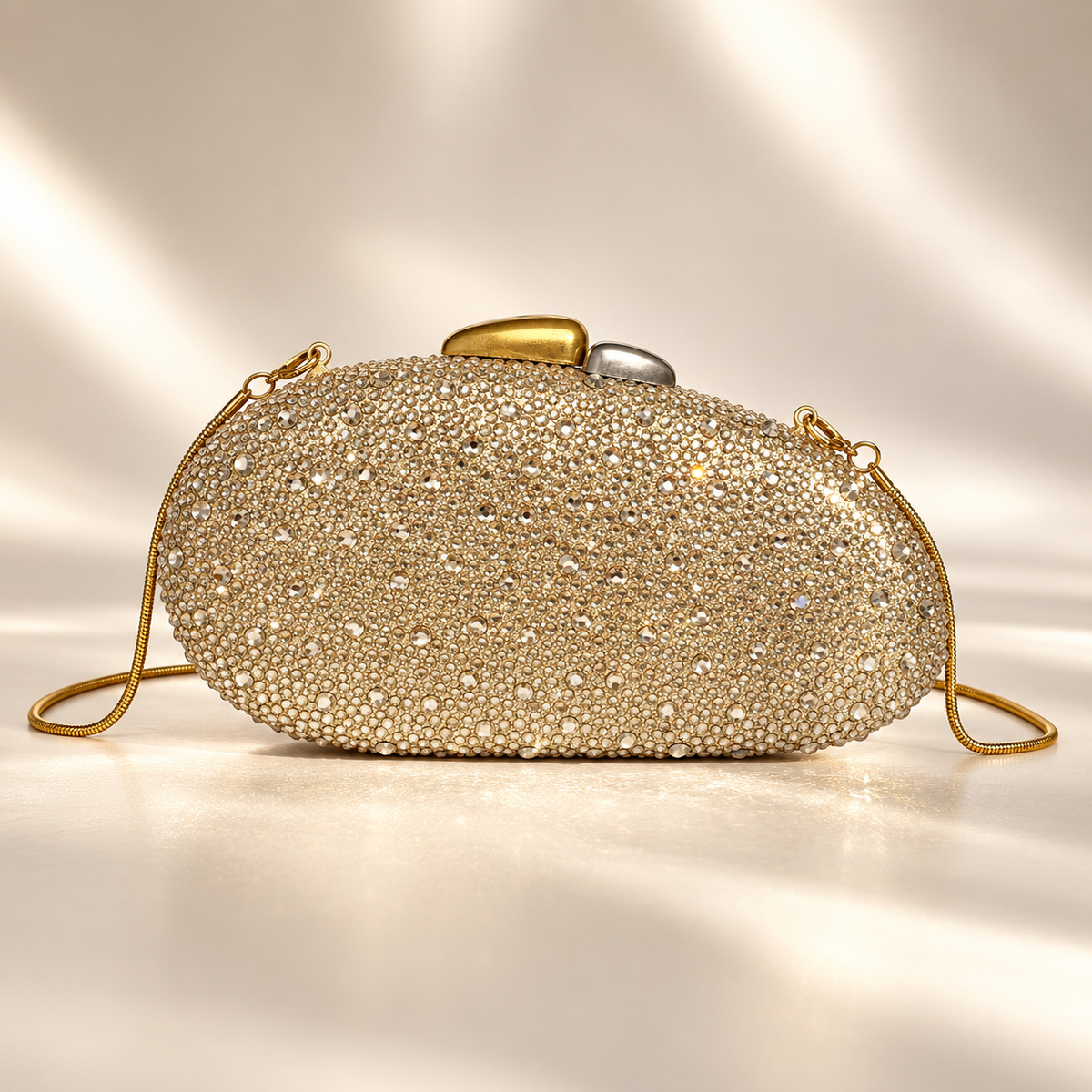 Vivienne Crystal Evening Clutch with Chain Strap