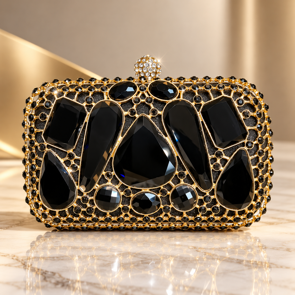 Camille Crystal Gem Evening Clutch