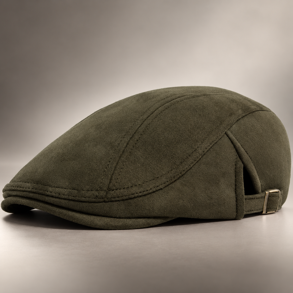 Graham Men’s Solid Flat Cap – Adjustable Classic Driving Hat