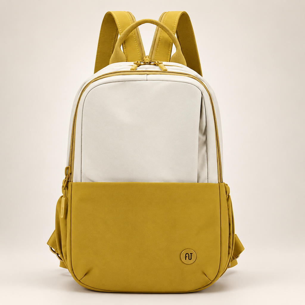 Elodie Two-Tone Everyday Backpack with Front Pocket