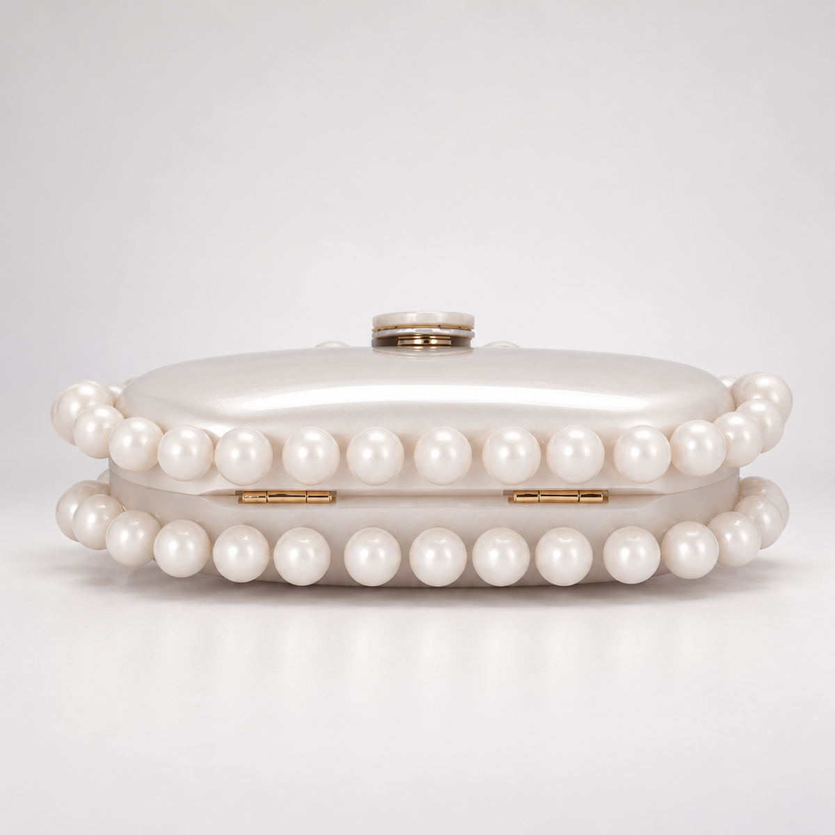 Camille Beaded Marbled Oval Clutch Evening Bag
