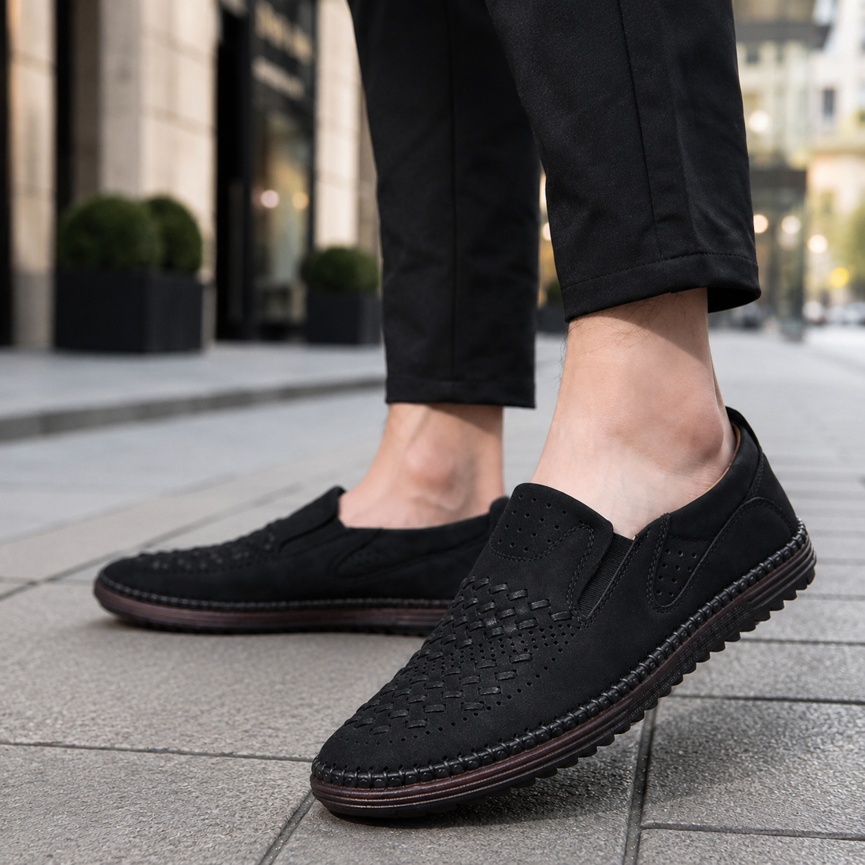 Vincent Men's Woven Slip-On Loafers
