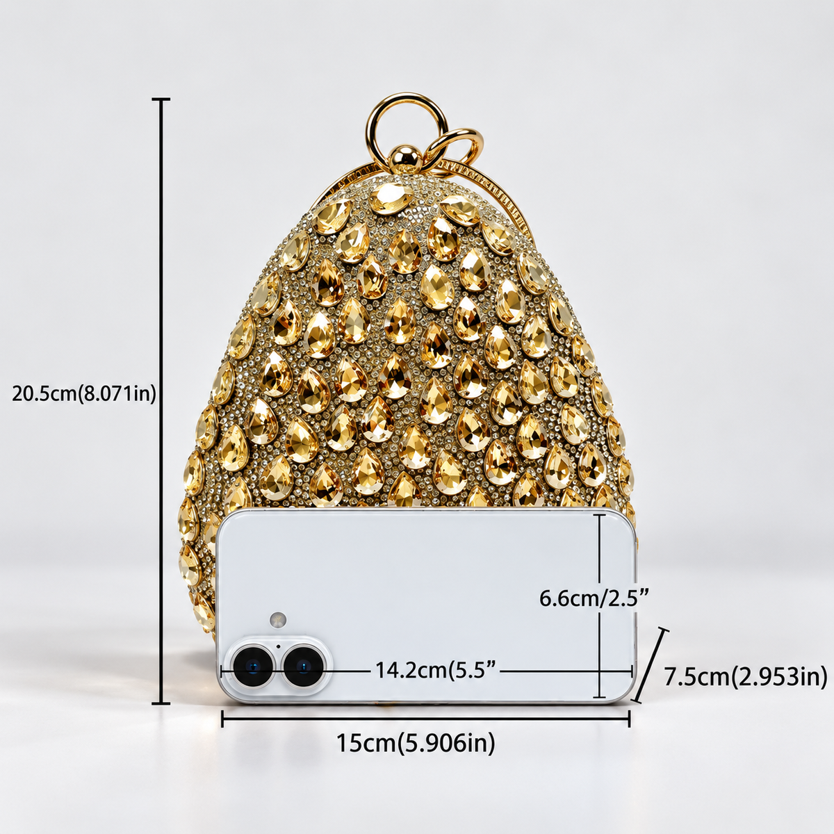 Camille Crystal Egg Clutch Evening Bag