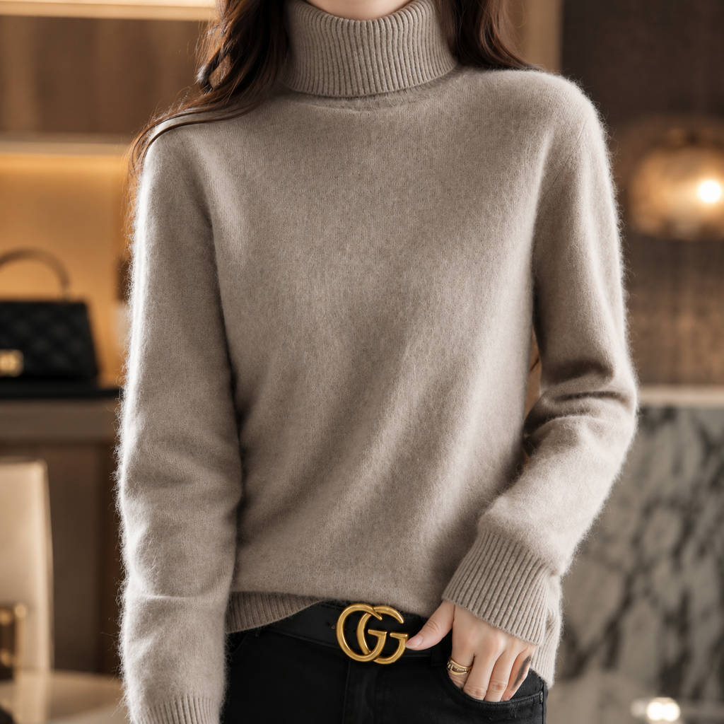 Cecilia Women's Turtleneck Knit Sweater