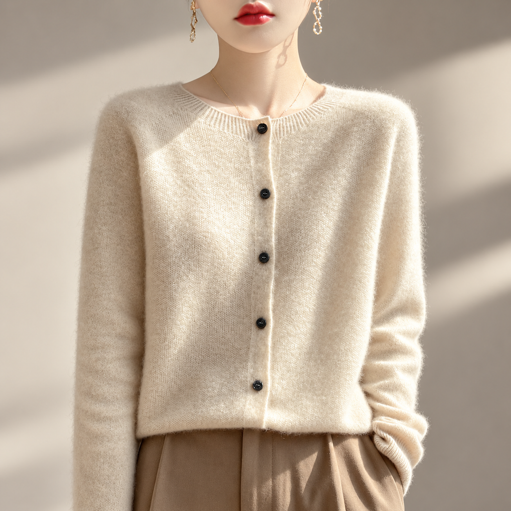 Elodie Soft Knit Button-Front Cardigan