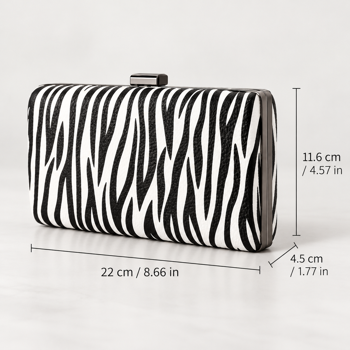 Bianca Zebra Print Clutch Bag