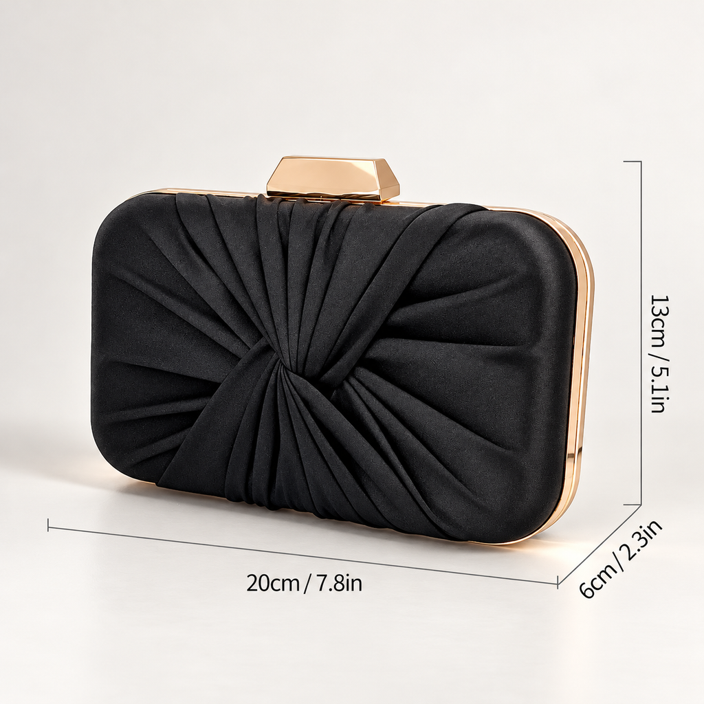 Alessia Satin Evening Clutch Bag