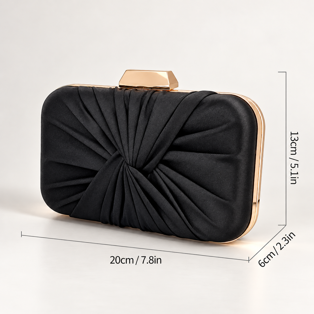 Alessia Satin Evening Clutch Bag