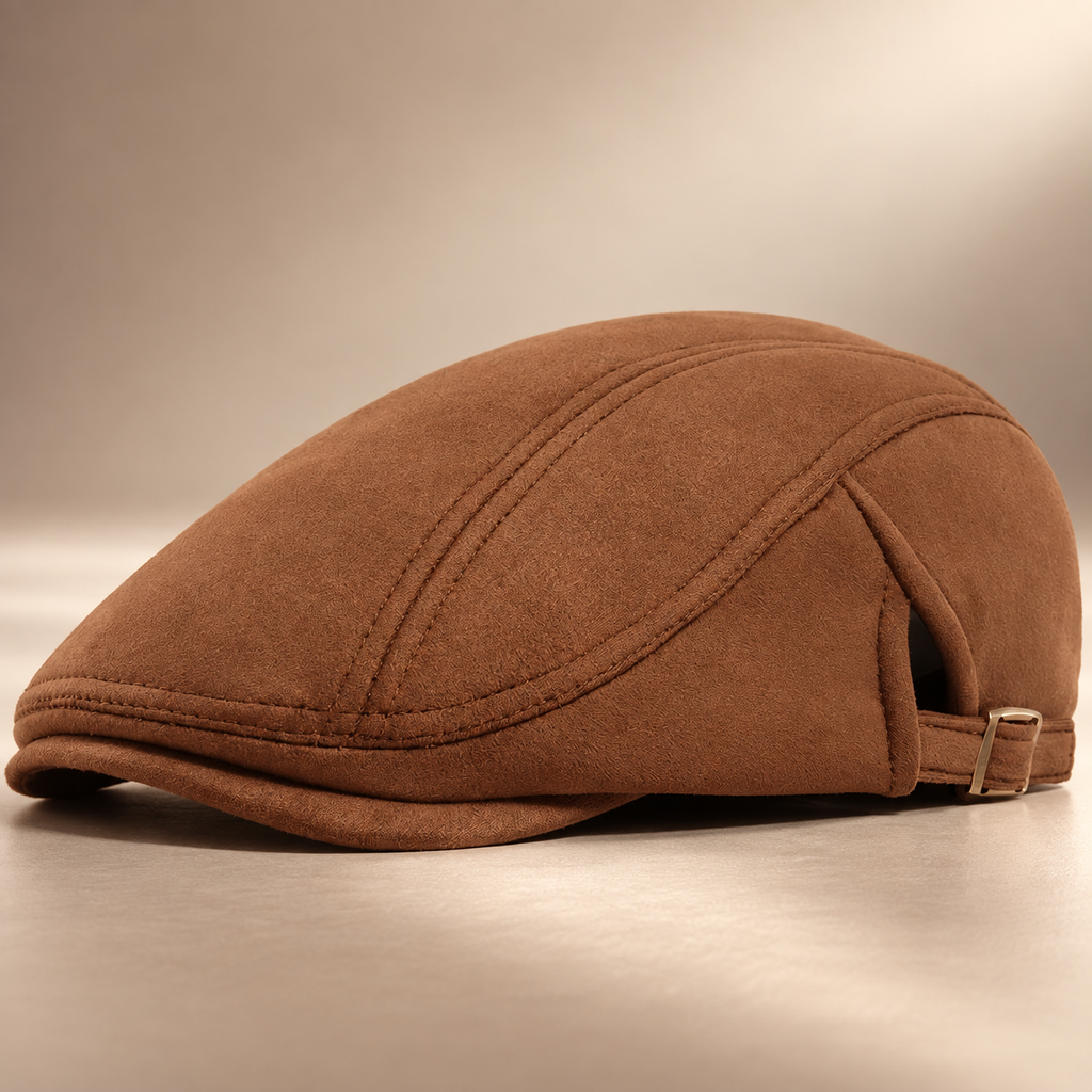 Graham Men’s Solid Flat Cap – Adjustable Classic Driving Hat