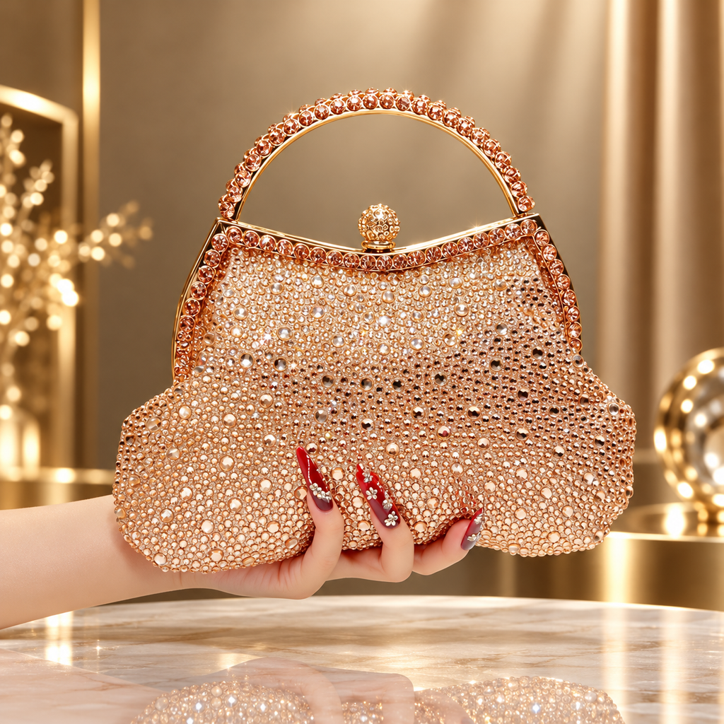 Celeste Crystal Evening Clutch Bag