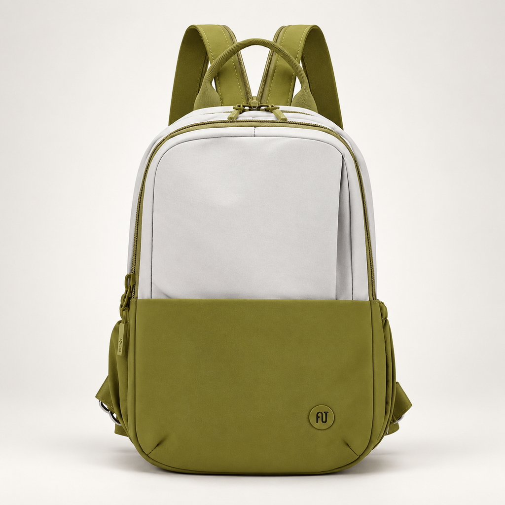 Elodie Two-Tone Everyday Backpack with Front Pocket