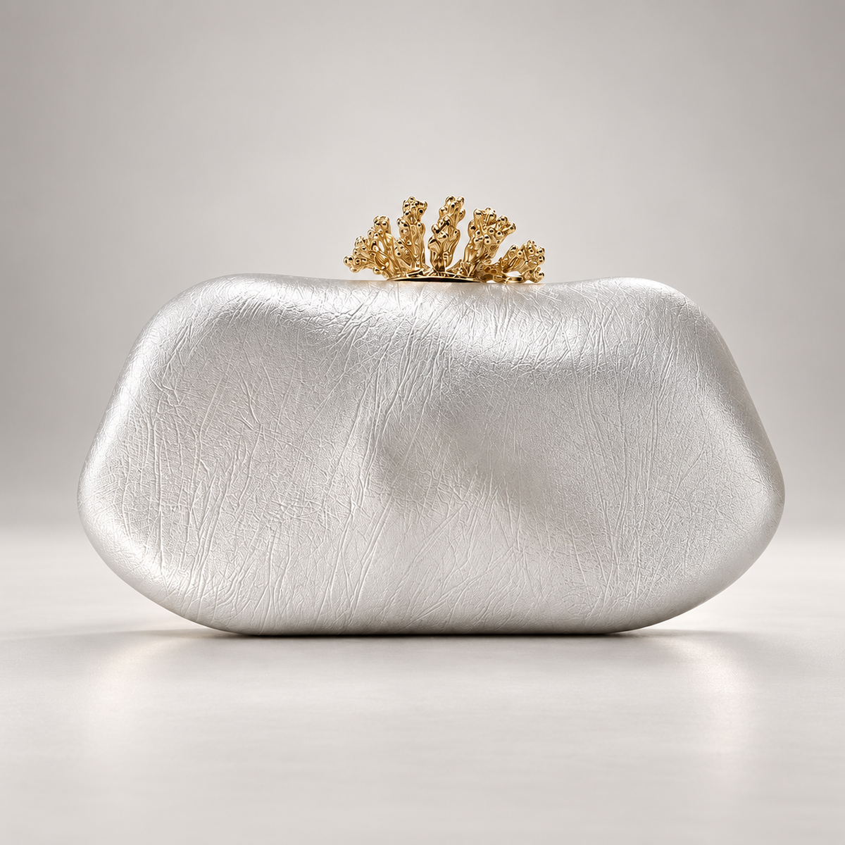 Valentina Italian Coral Clasp Evening Clutch Bag