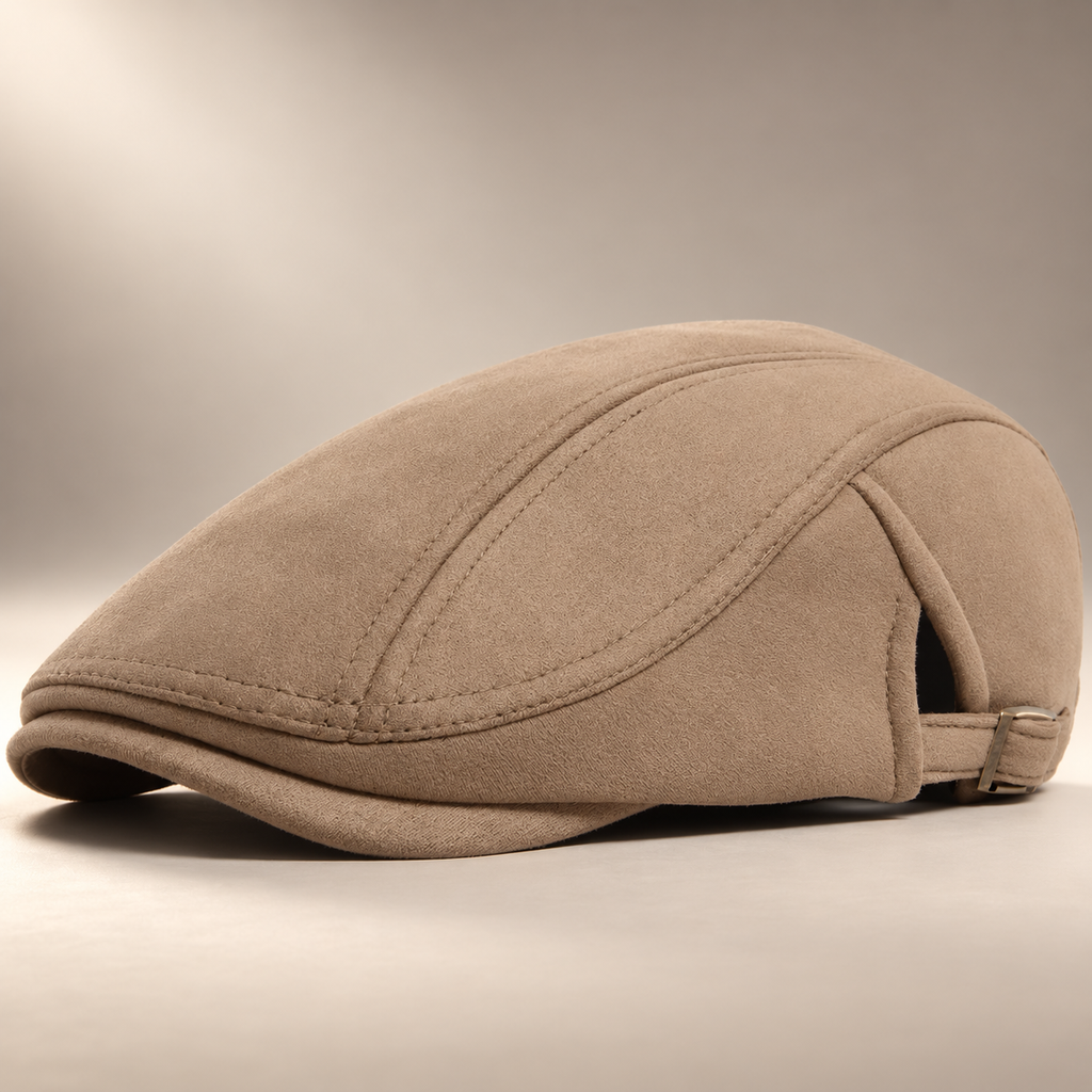 Graham Men’s Solid Flat Cap – Adjustable Classic Driving Hat