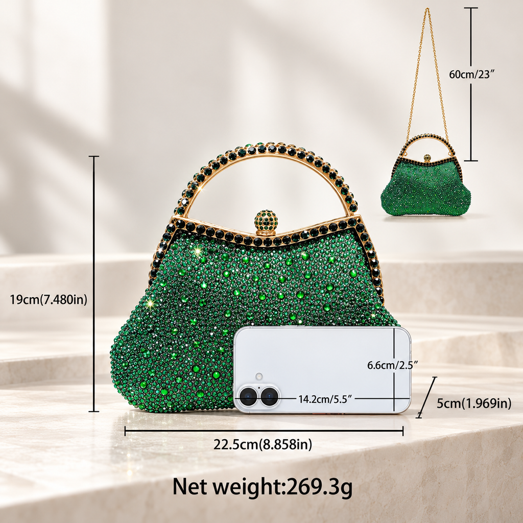 Celeste Crystal Evening Clutch Bag