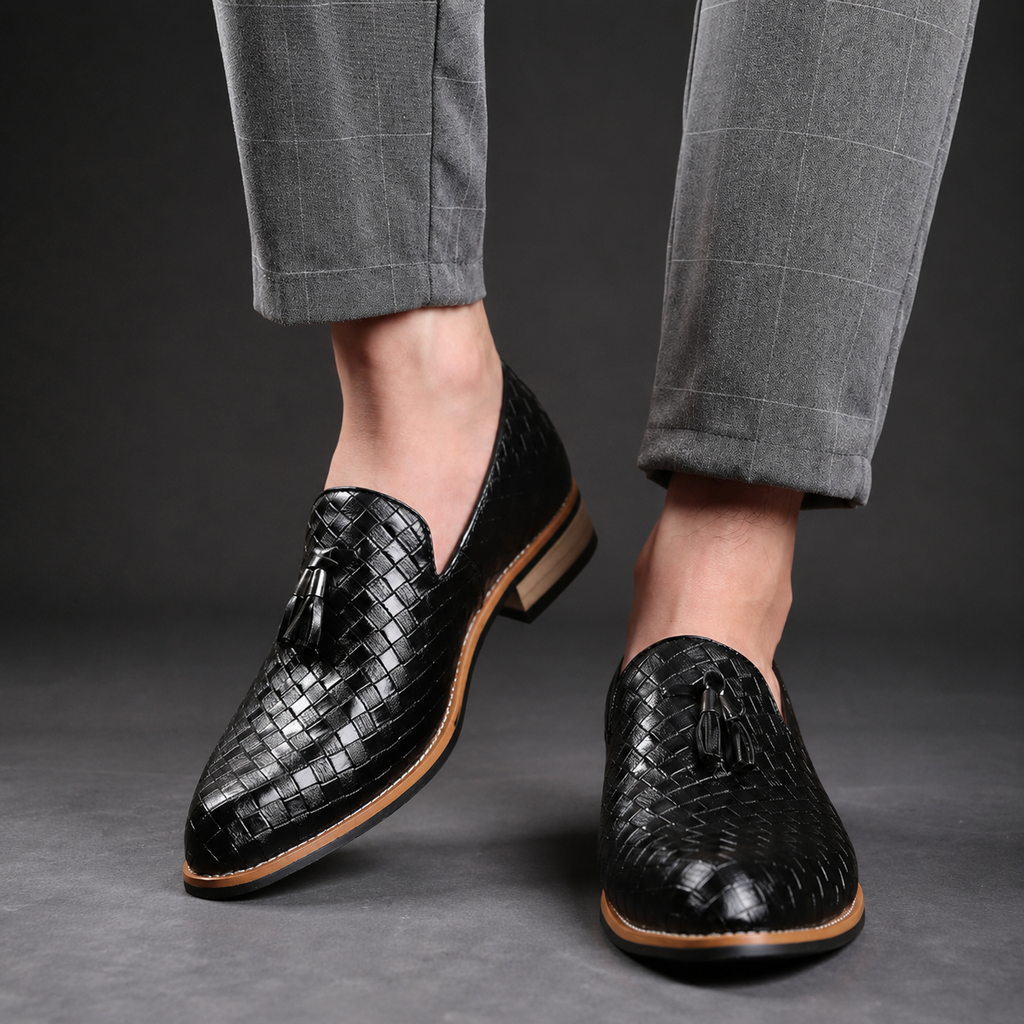 Brandon Slip-On  Woven Tassel Loafers