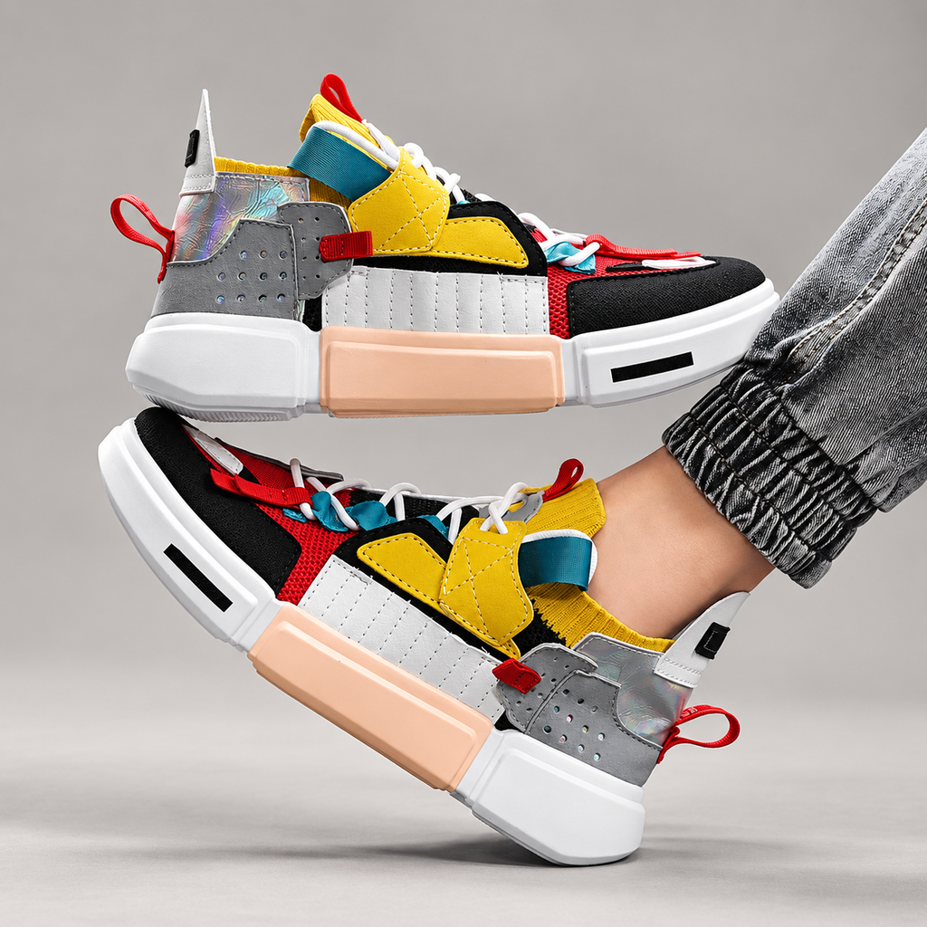 Adrian Colorblock Chunky Lace-Up Sneakers