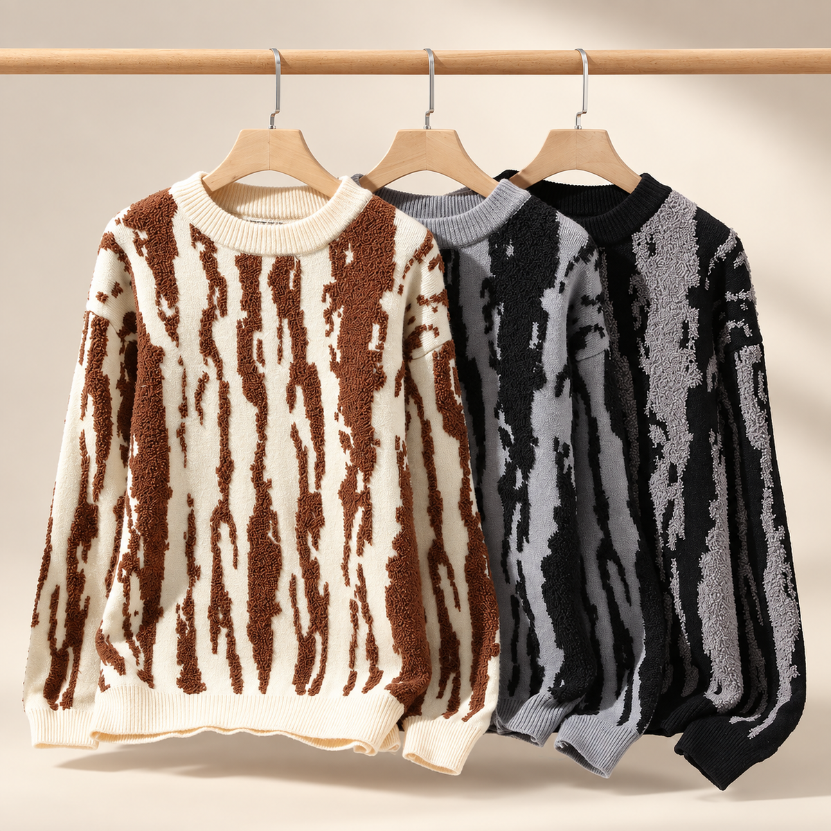 Alessio Abstract Pattern Crewneck Sweater