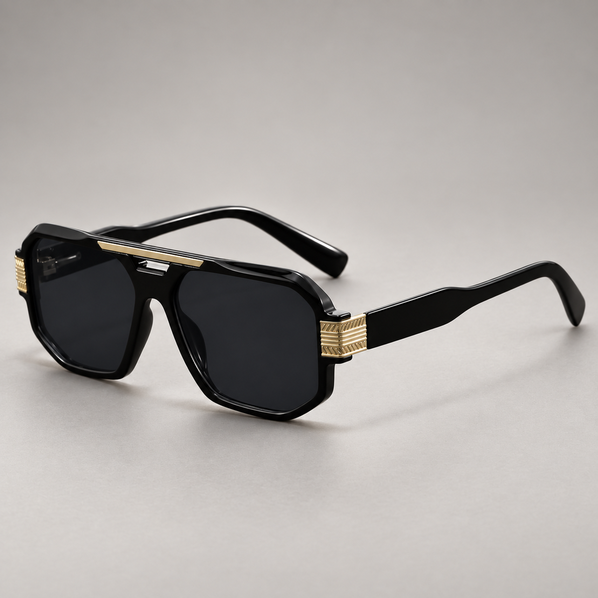 Alessio Square Sunglasses with Metal Hinge Detail