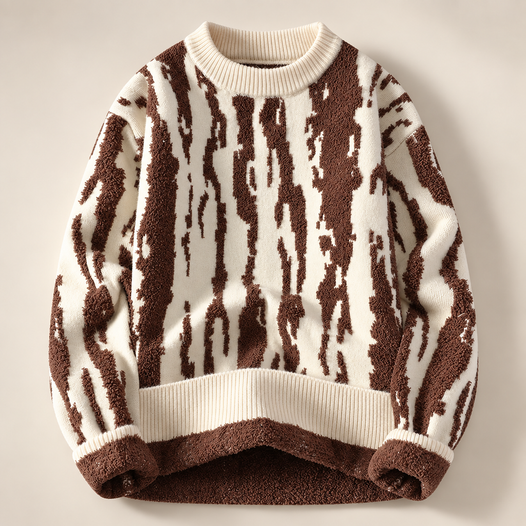 Alessio Abstract Pattern Crewneck Sweater