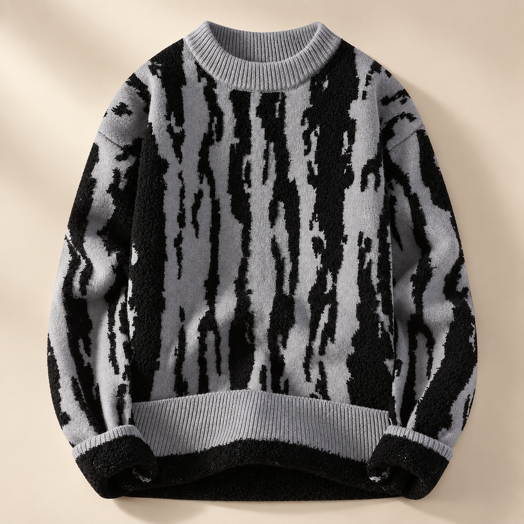 Alessio Abstract Pattern Crewneck Sweater