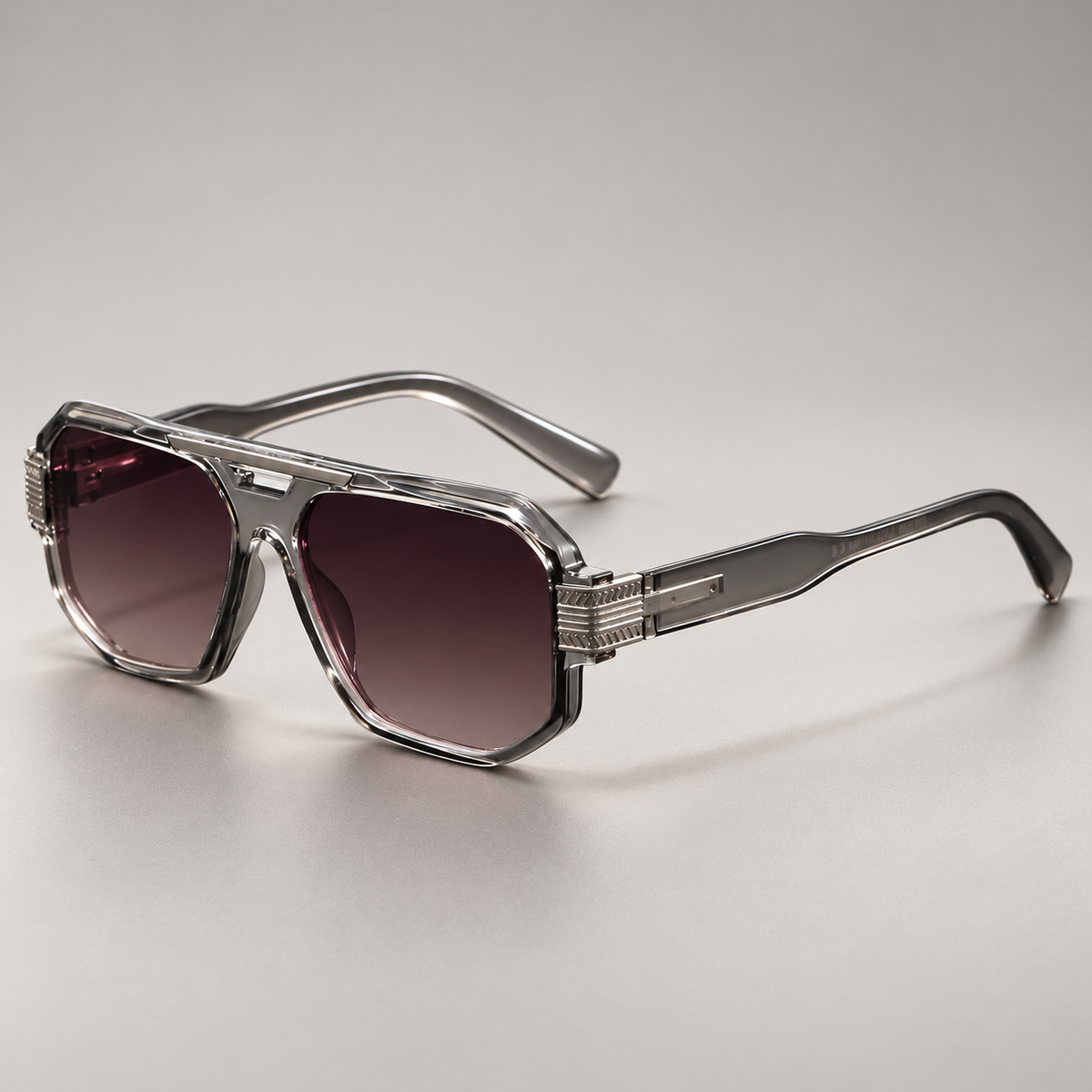 Alessio Square Sunglasses with Metal Hinge Detail