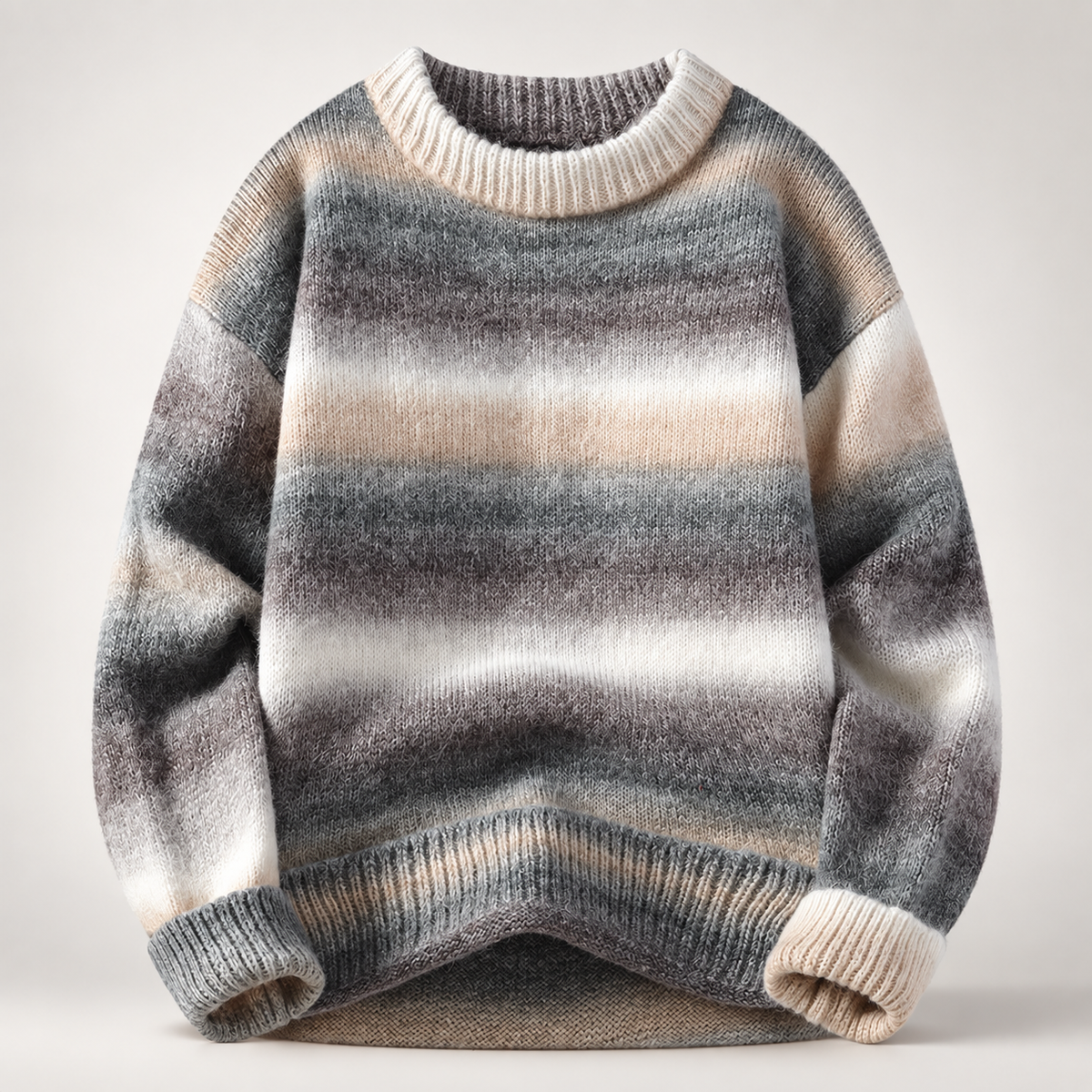 Alessio Gradient Stripe Knit Crewneck Sweater