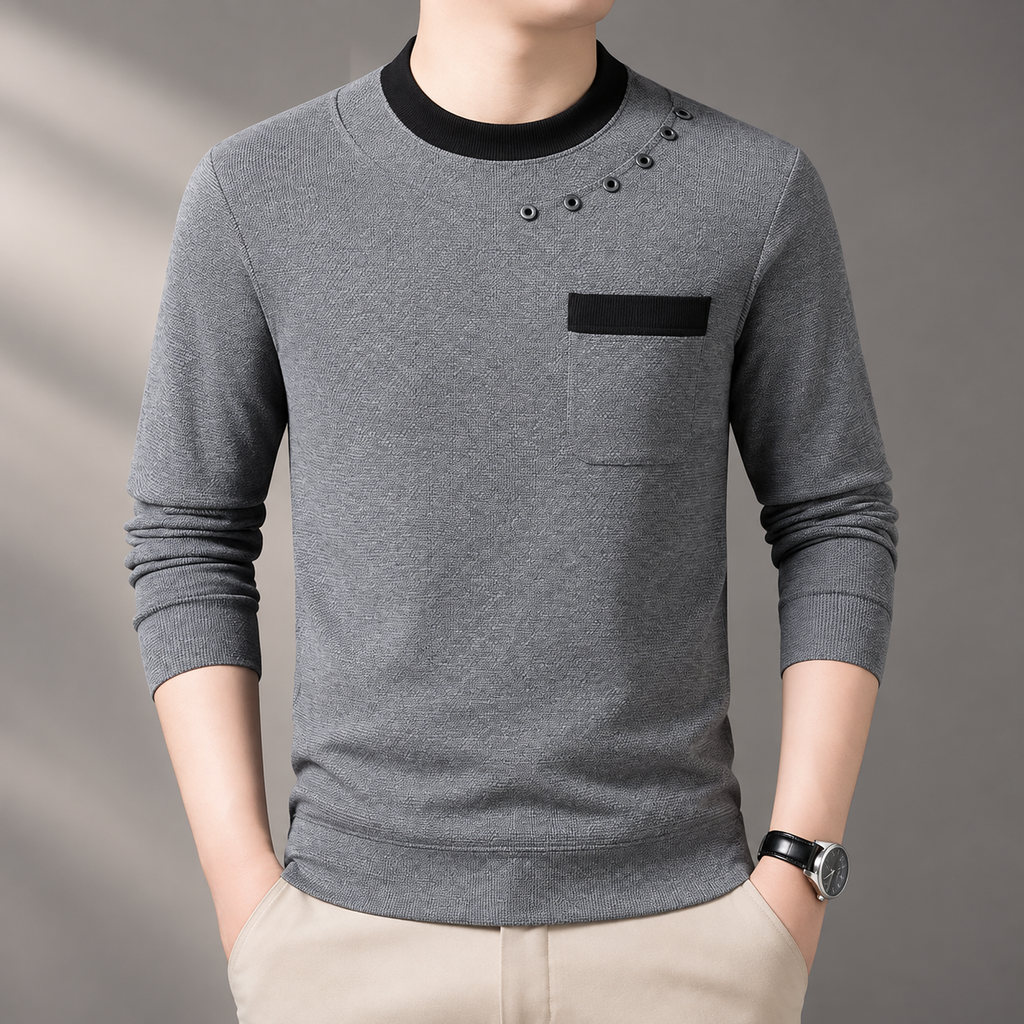 Alistair Men's Textured Crewneck Sweater