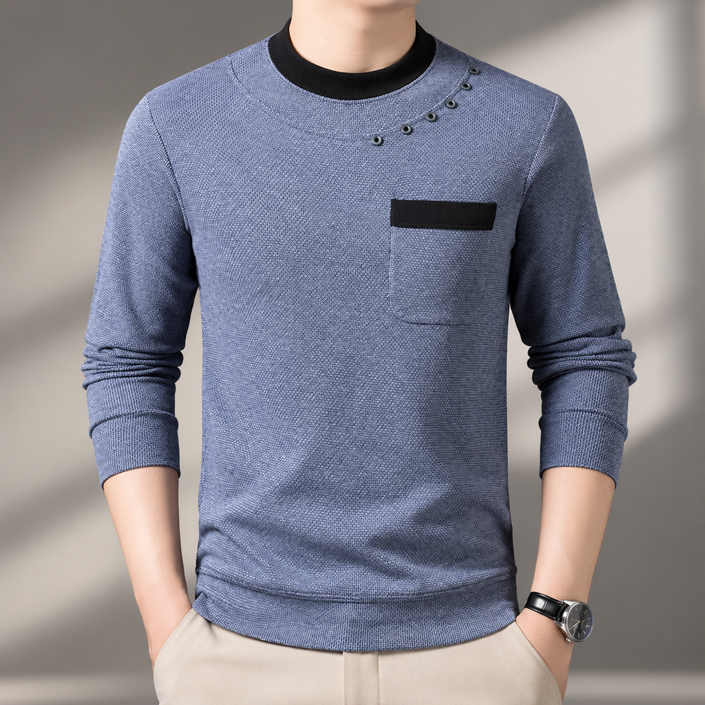 Alistair Men's Textured Crewneck Sweater