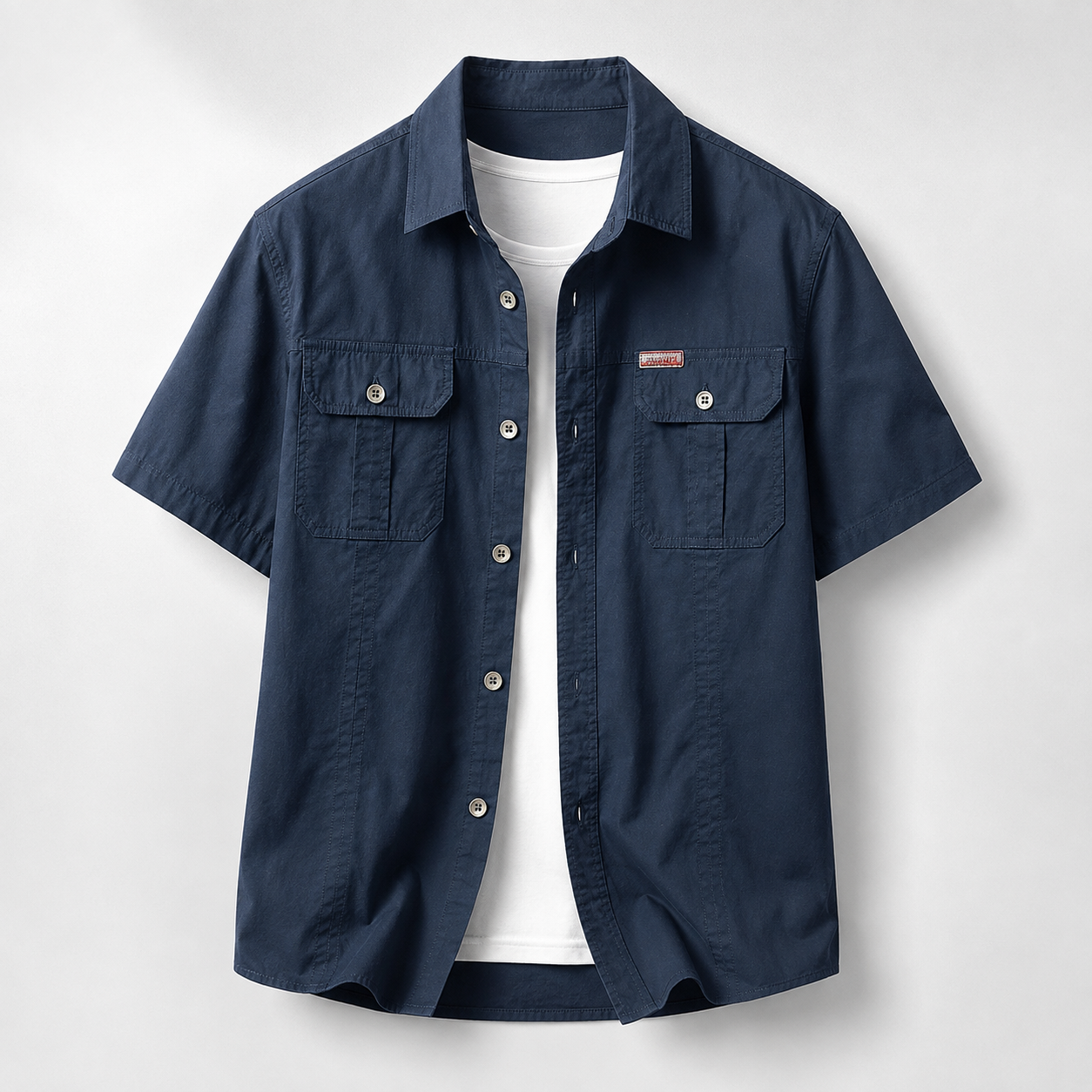 Anderson Men's Cotton Short Sleeve Overshirt