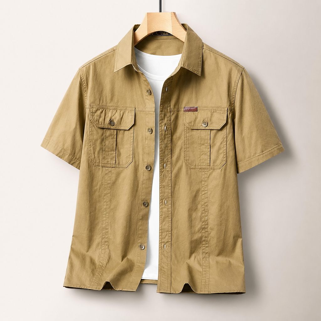 Anderson Men's Cotton Short Sleeve Overshirt