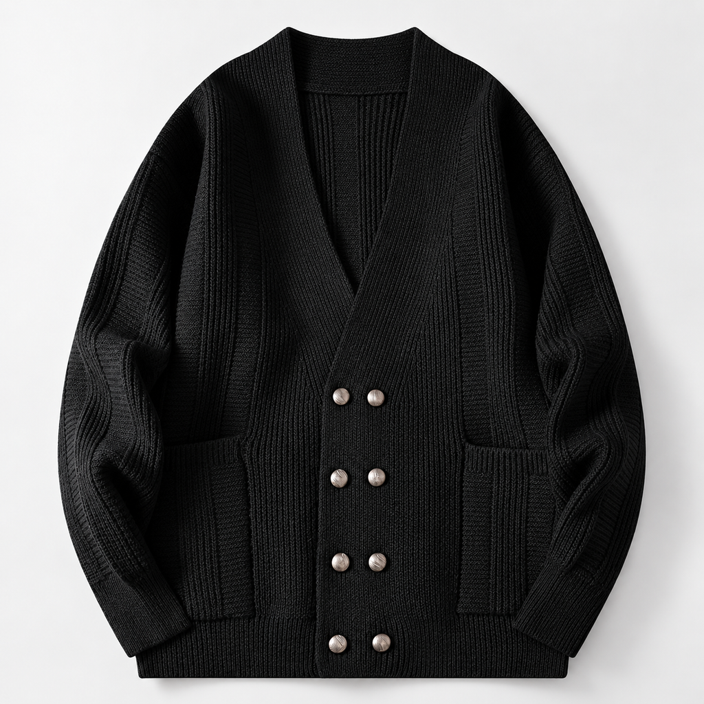 Anthony V-Neck Button Knit Cardigan Jacket