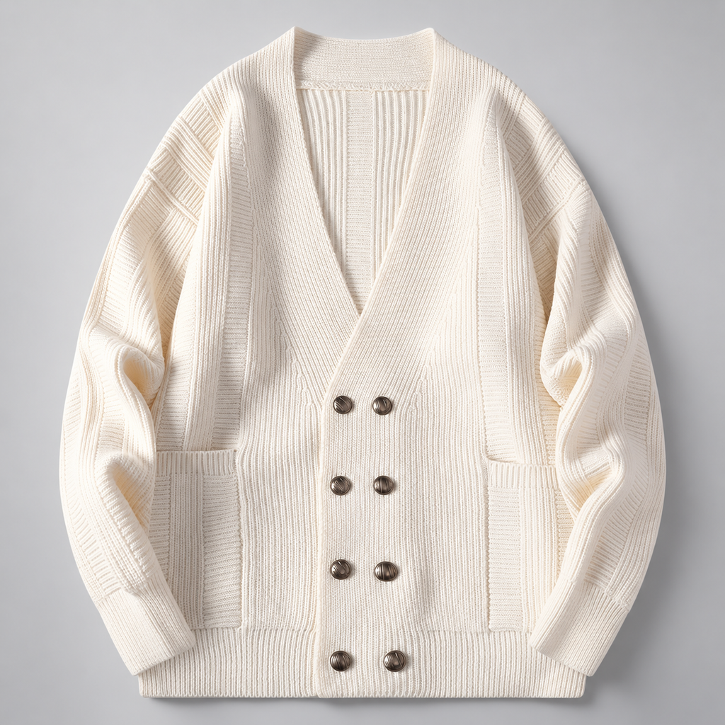 Anthony V-Neck Button Knit Cardigan Jacket