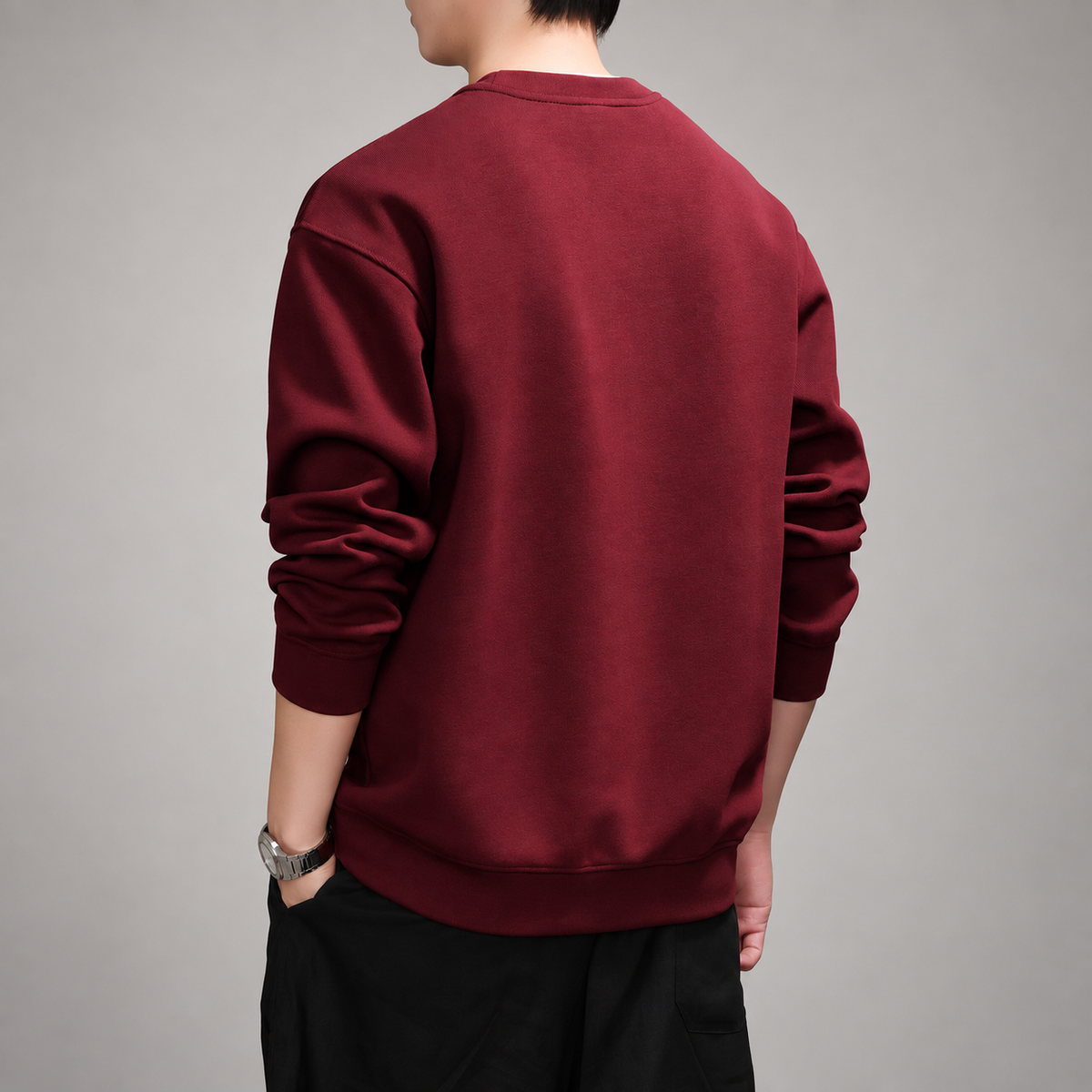 Alistair Men's Crewneck Sweatshirt with Dual Utility Pockets