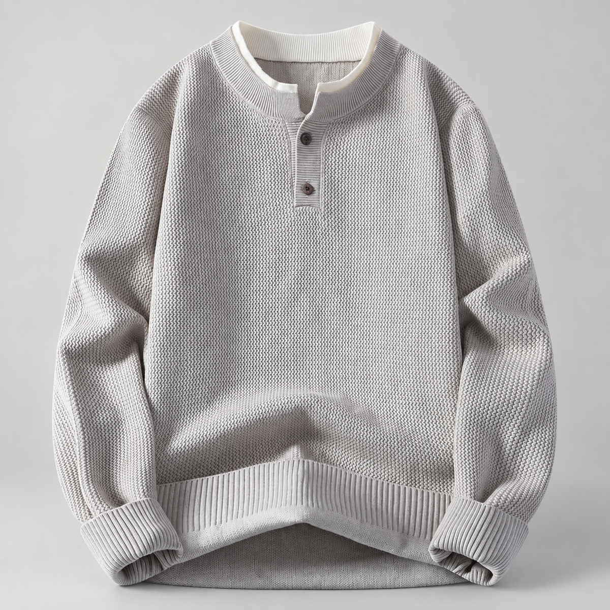 Bennett Men’s Textured Knit Henley Sweater