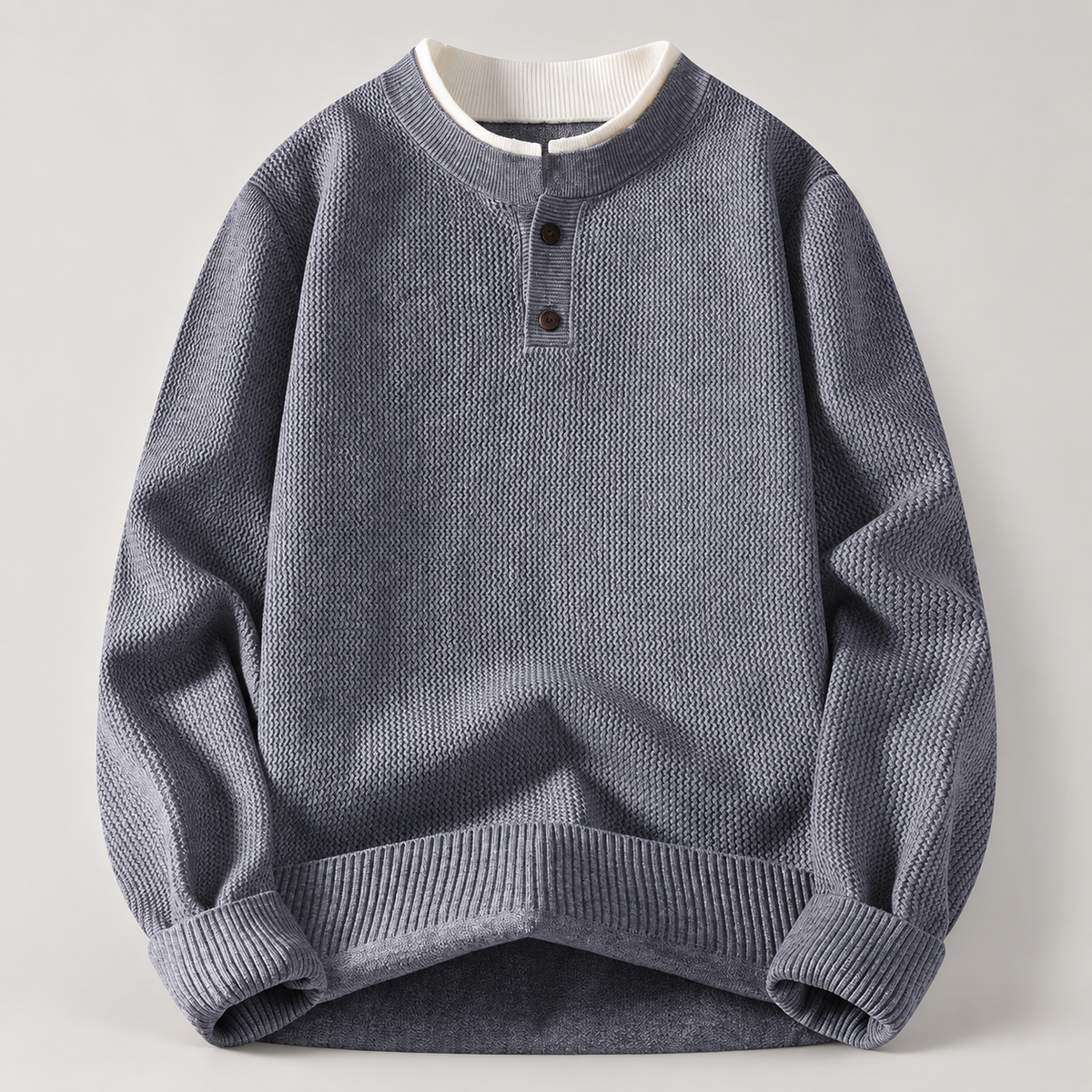 Bennett Men’s Textured Knit Henley Sweater