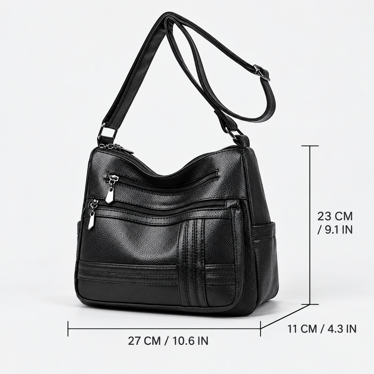Fiorella Multi-Pocket Adjustable Shoulder Crossbody Bag