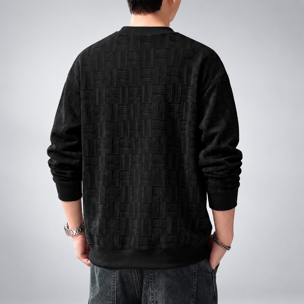 Ansel Men's Relaxed Fit Knit Pullover with Ribbed Trim