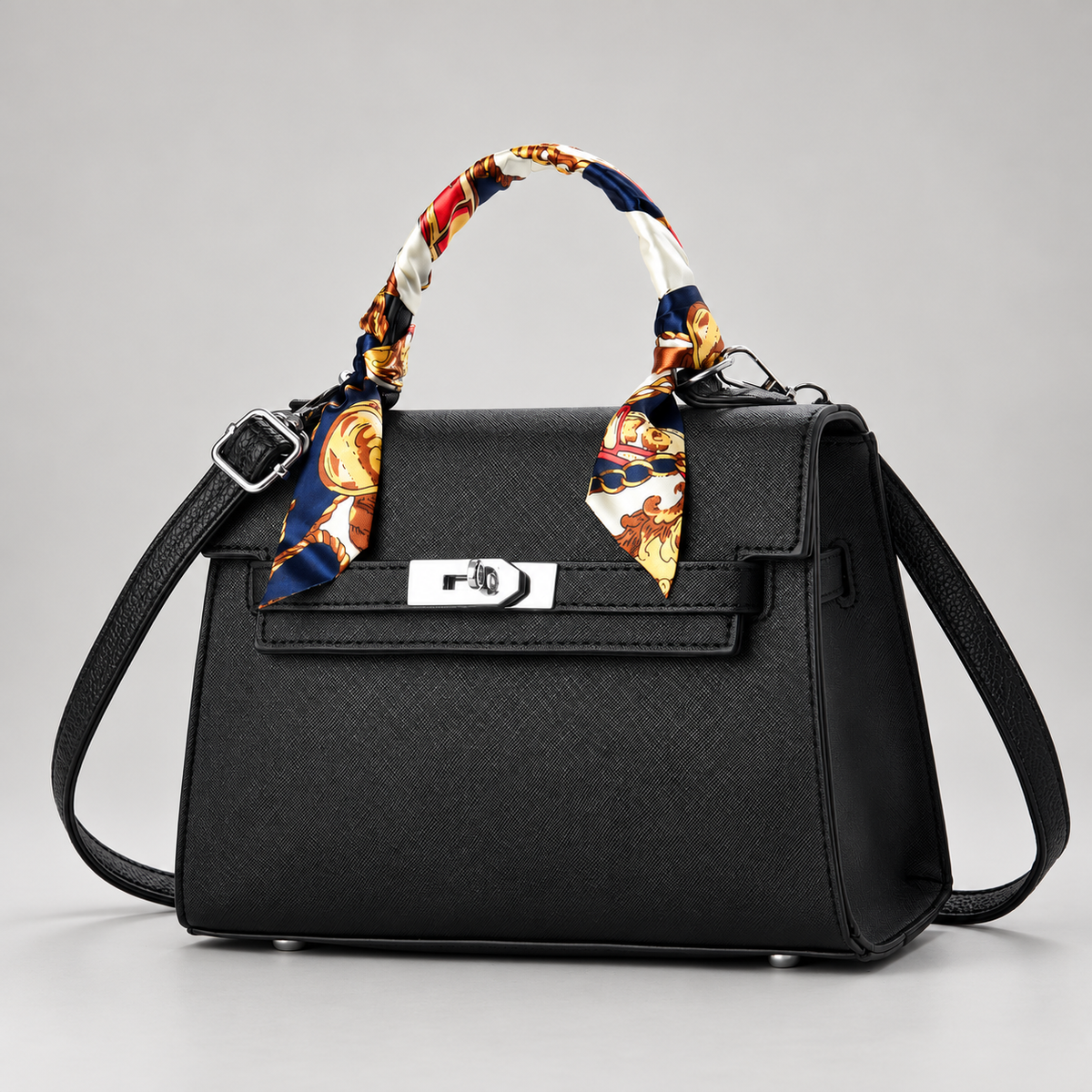 Aurelia Women’s Structured Handbag with Scarf Handle