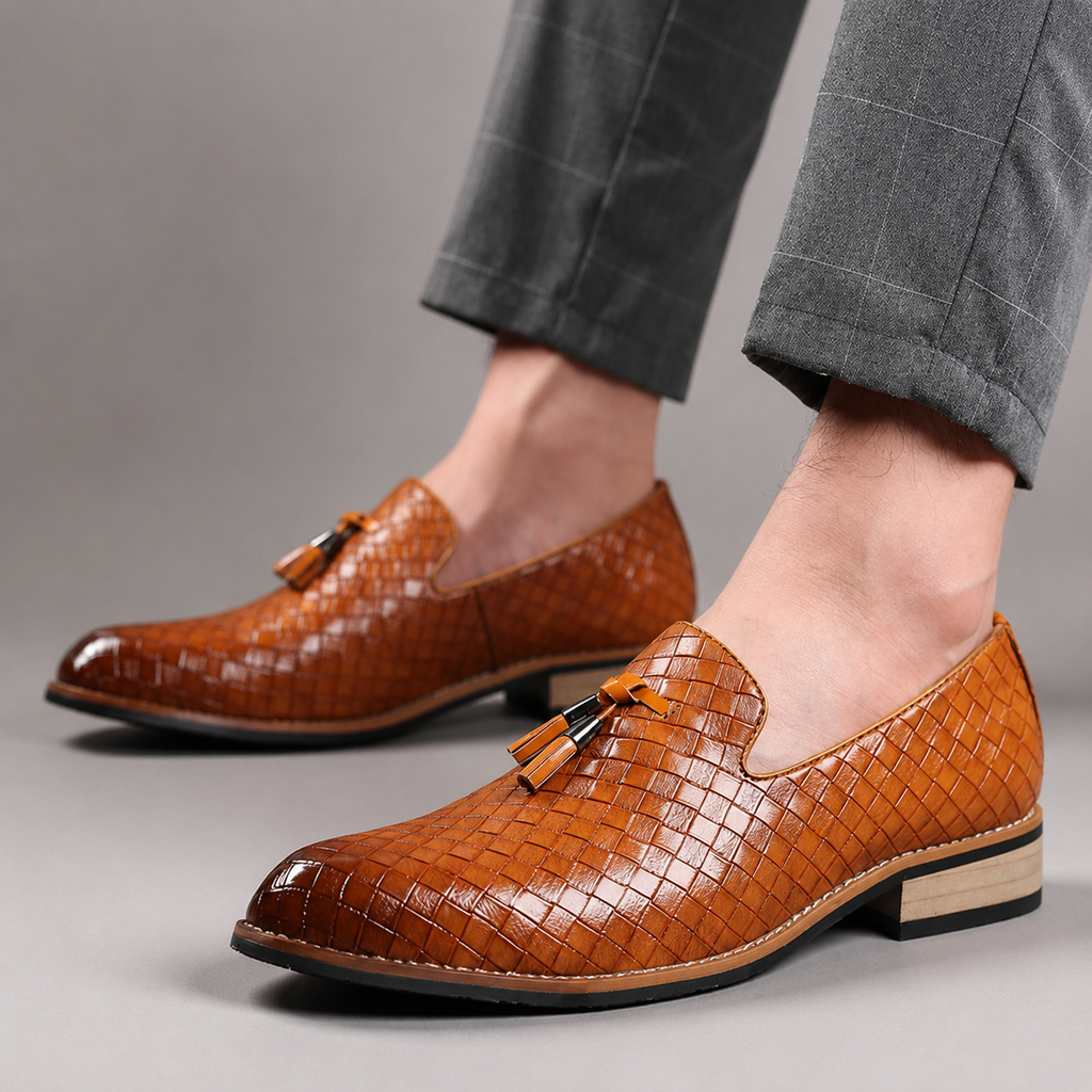 Brandon Slip-On  Woven Tassel Loafers