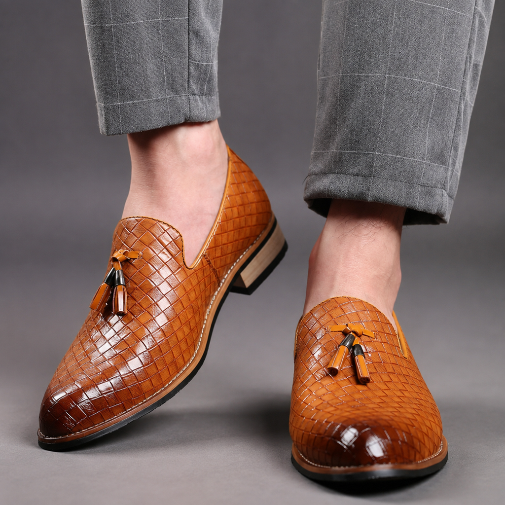 Brandon Slip-On  Woven Tassel Loafers