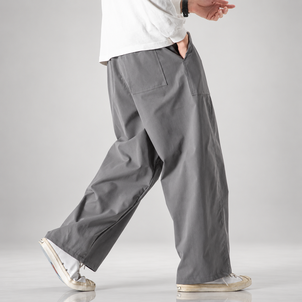 Callum Men’s Wide-Leg Drawstring Utility Pants