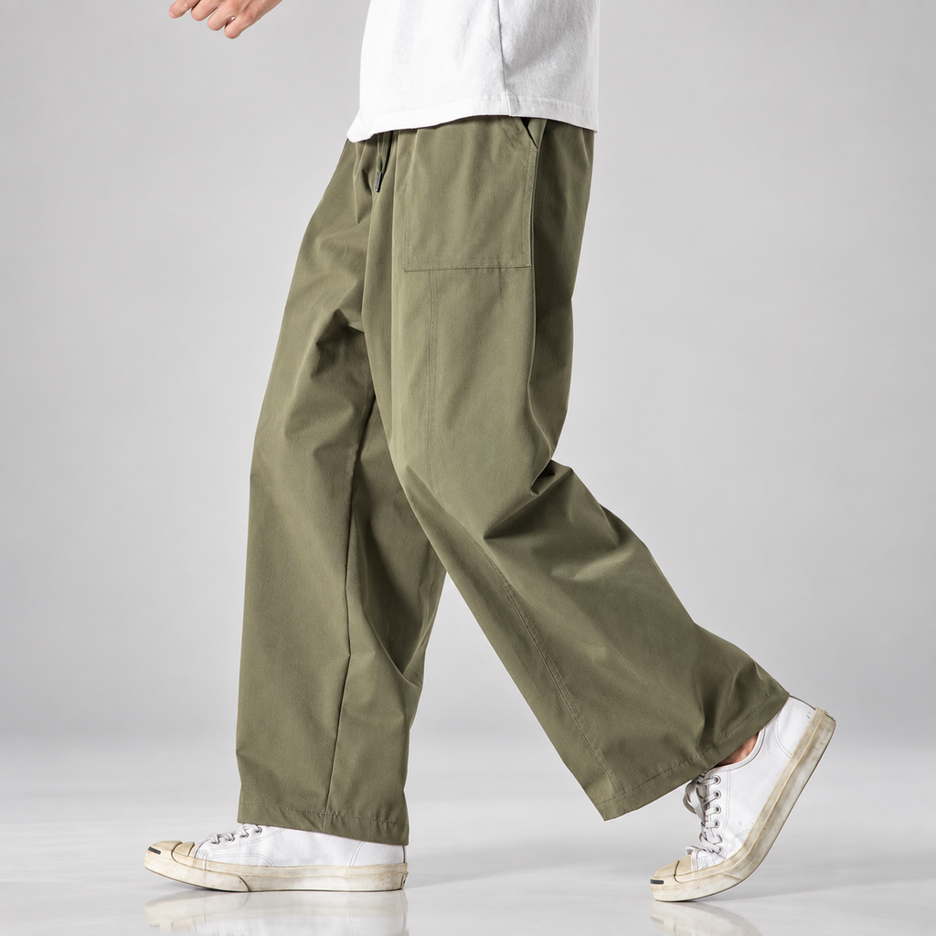 Callum Men’s Wide-Leg Drawstring Utility Pants