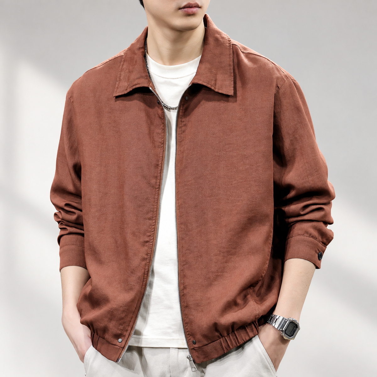 Harrison Men's Textured Harrington Jacket