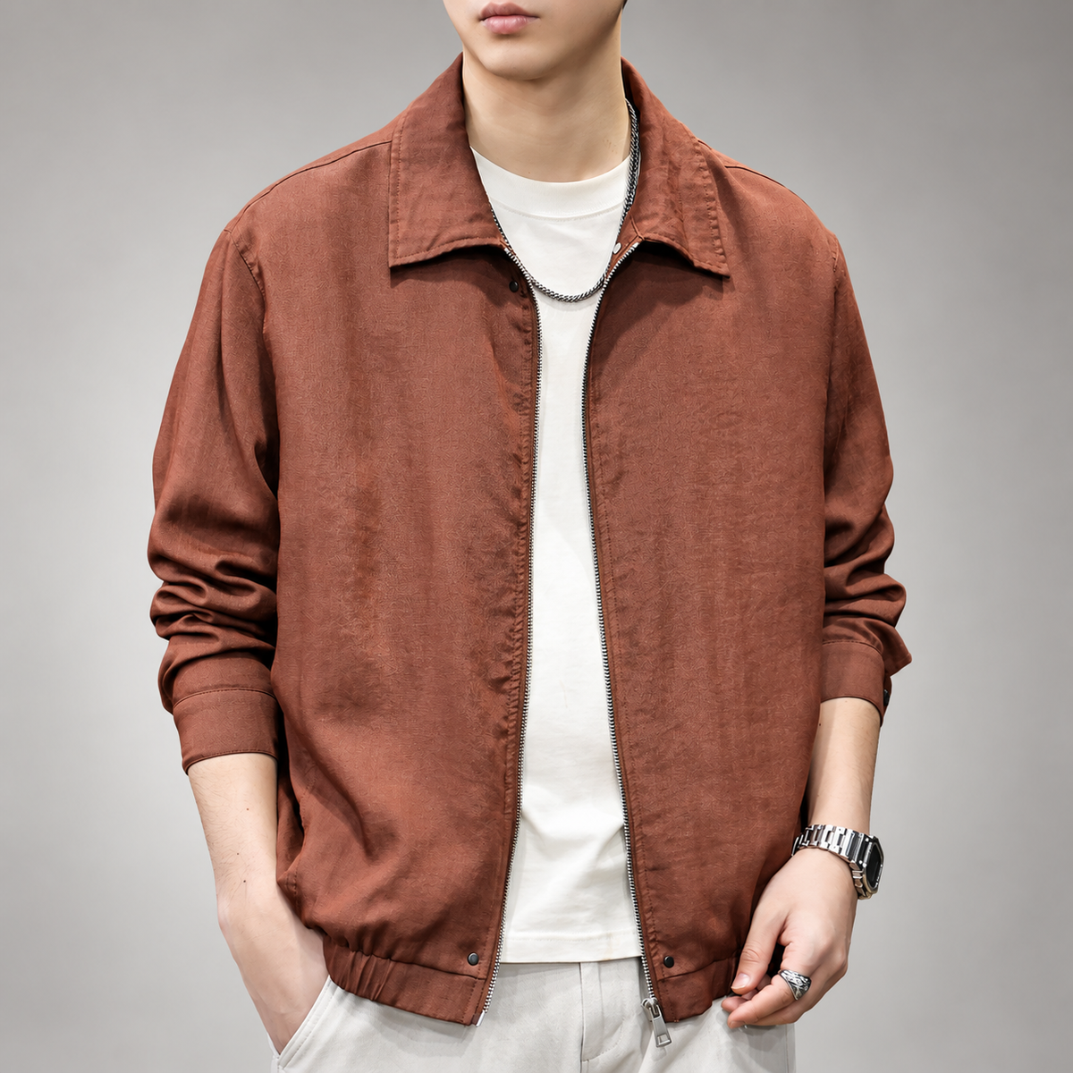 Harrison Men's Textured Harrington Jacket