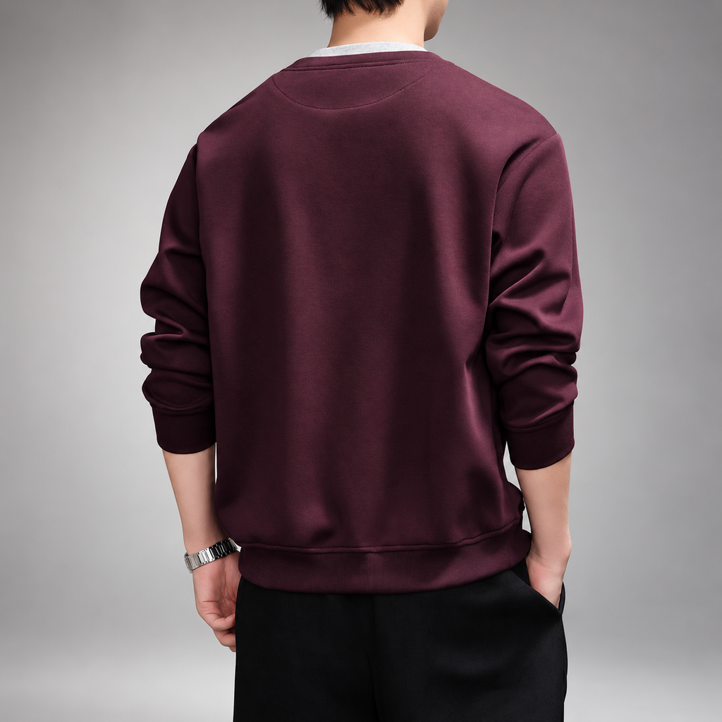 Callum Henley Long Sleeve Pullover for Men