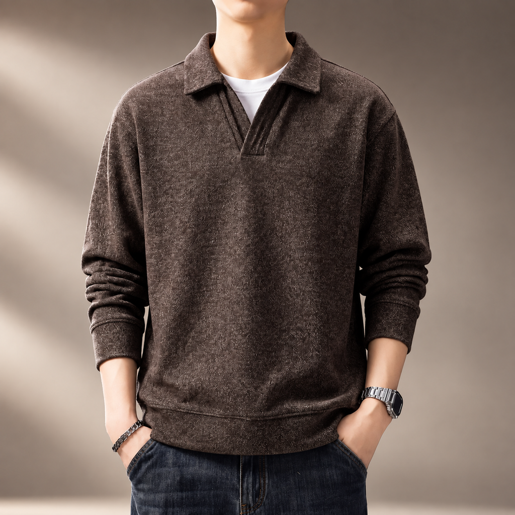 Etienne Men’s Textured Fleece Pullover