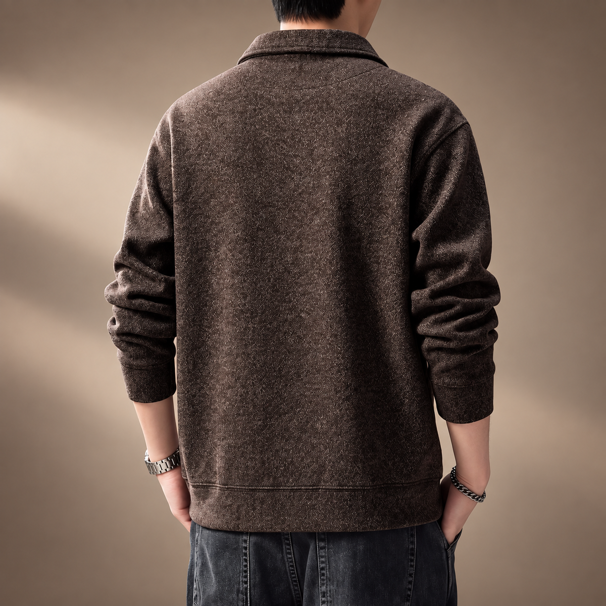 Etienne Men’s Textured Fleece Pullover
