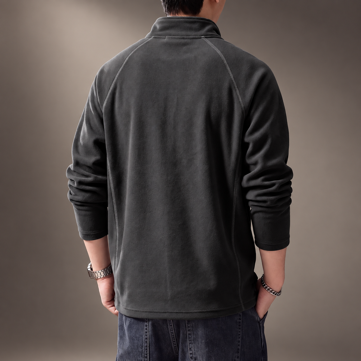 Etienne Men’s Textured Fleece Pullover